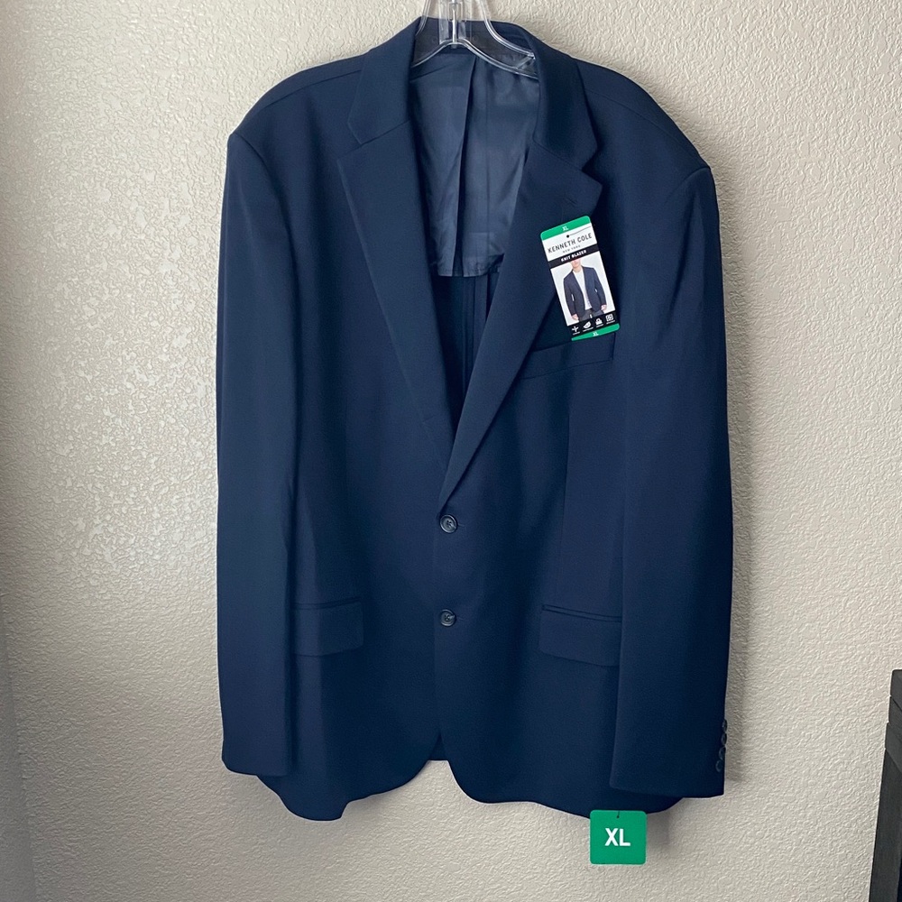 Kenneth Cole New York Men’s XL/ Blue Stretch Blazer  Suit Jacket